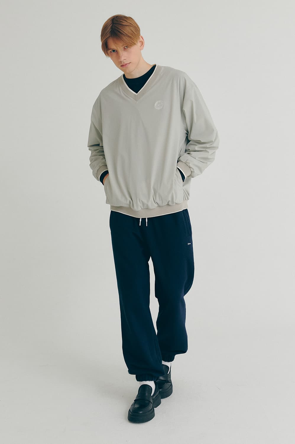 clove클로브 V넥 풀오버 베이지 상품이미지7