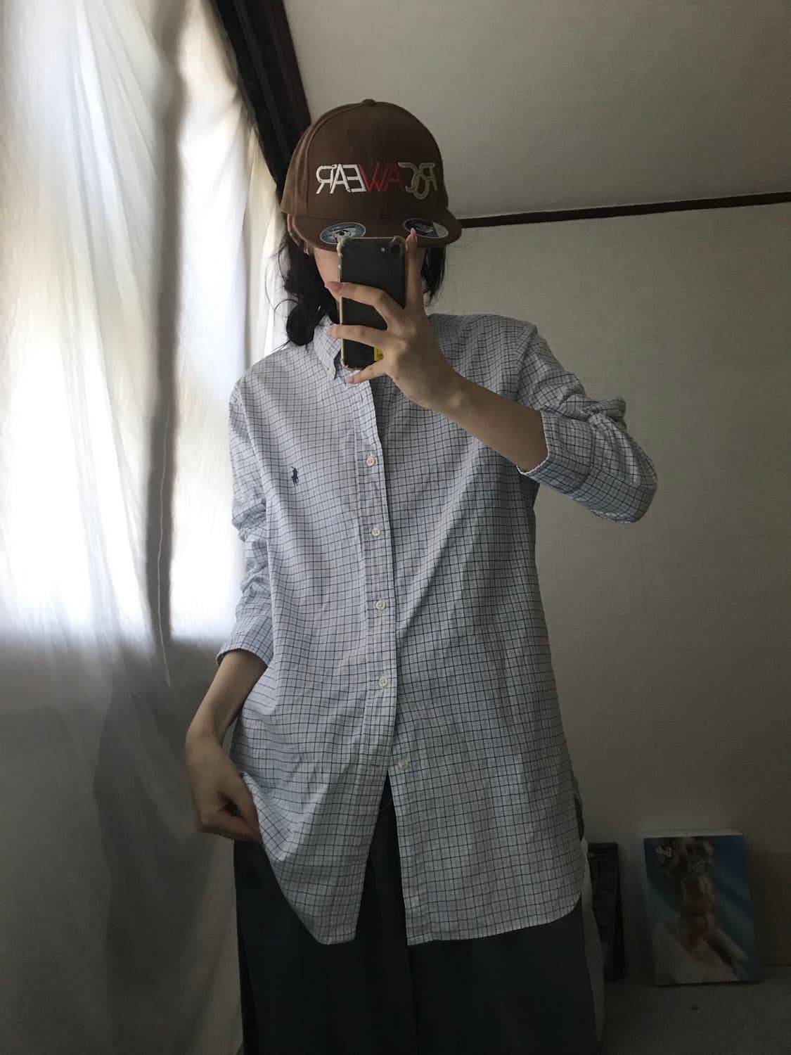 폴로 화이트 체크셔츠 상품이미지3