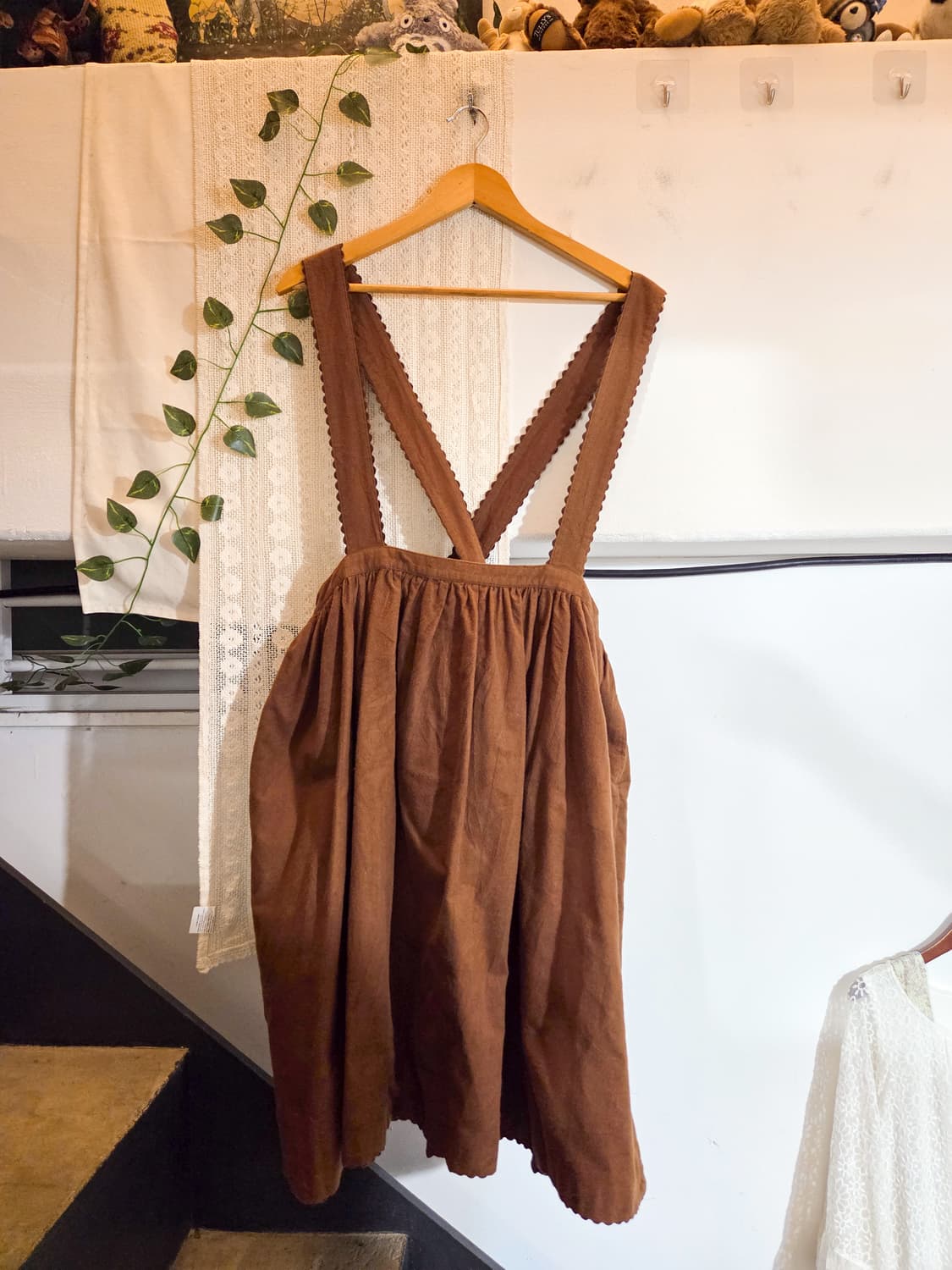 브라운 점퍼스커트 상품이미지1