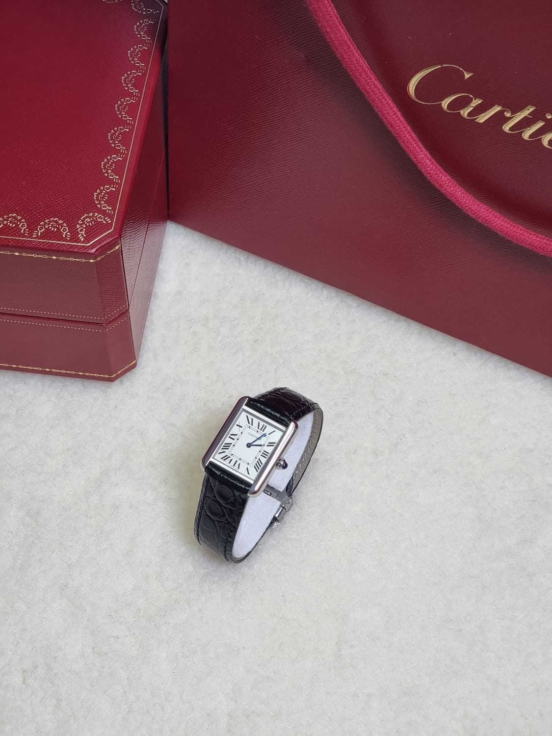 [까르띠에 풀세트] 탱크솔로 스틸 SM 시계 (남녀공용) 08년식 상품이미지3
