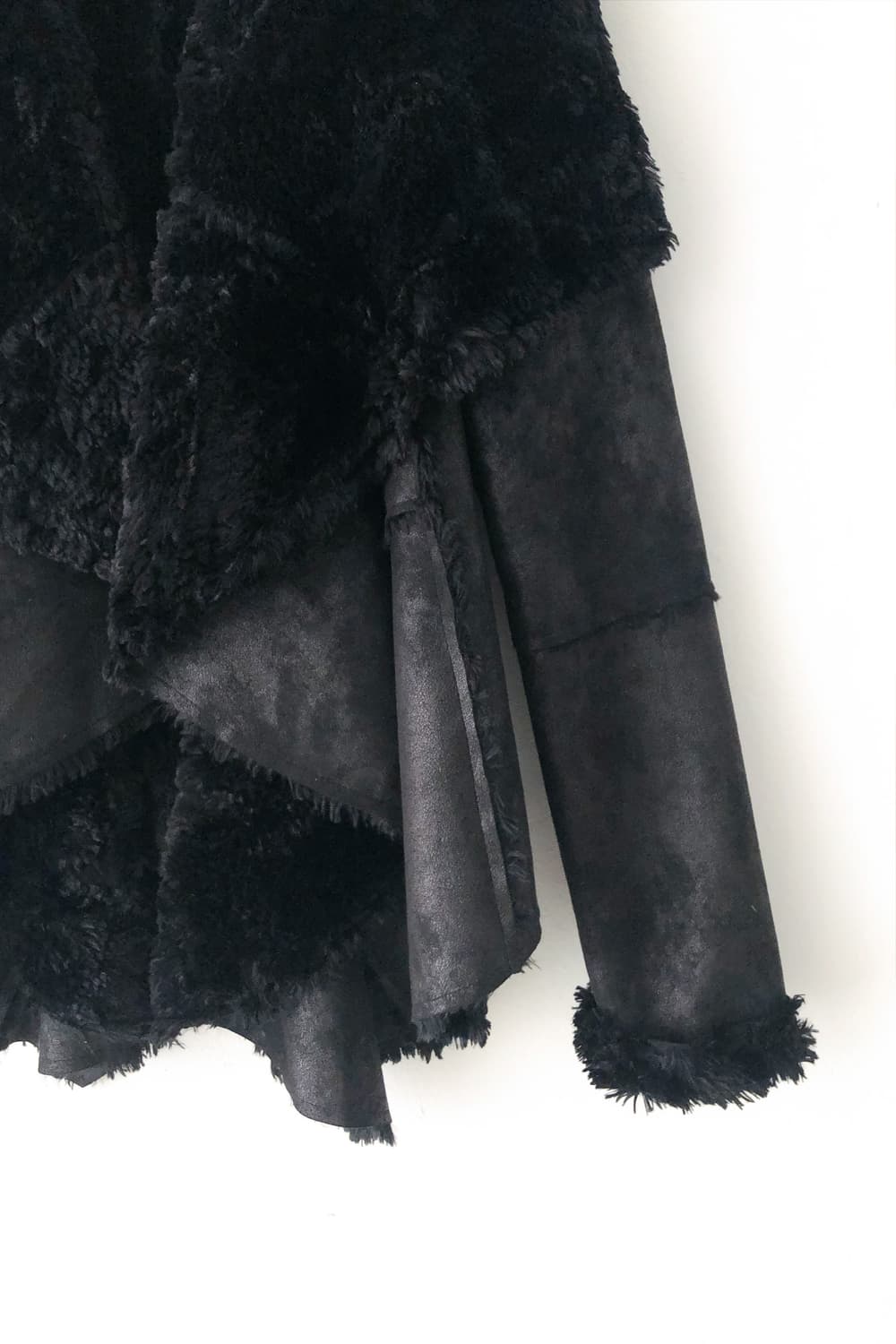 unbalanced flared fur jacket 상품이미지3