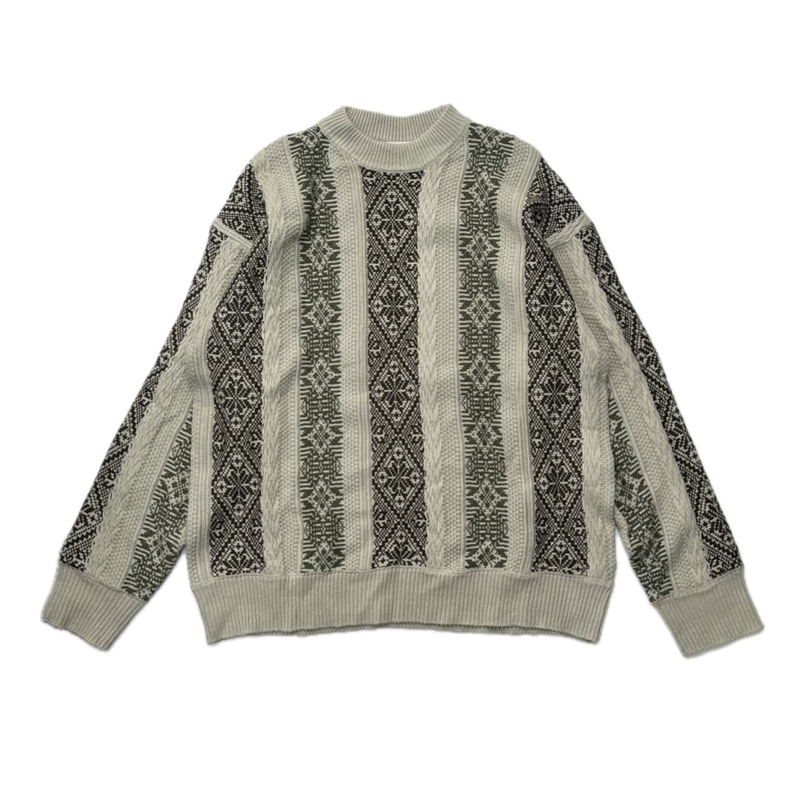 CHIP CHIP 노르딕 패턴 재팬 빈티지 짜임 라운드 넥 니트 상품이미지2