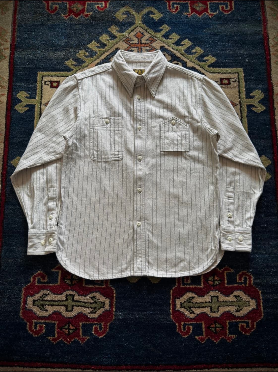 1940s Cushman Hickory Stripe work Shirt 상품이미지1
