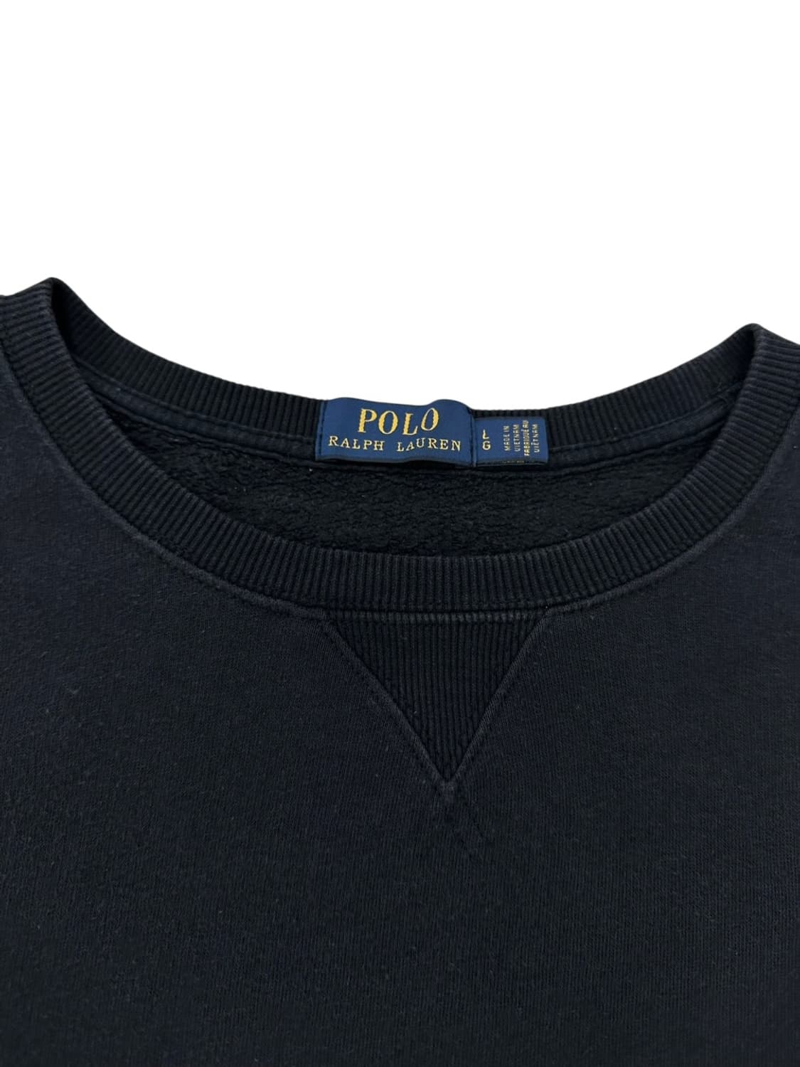 폴로 맨투맨 블랙 (L) 상품이미지3