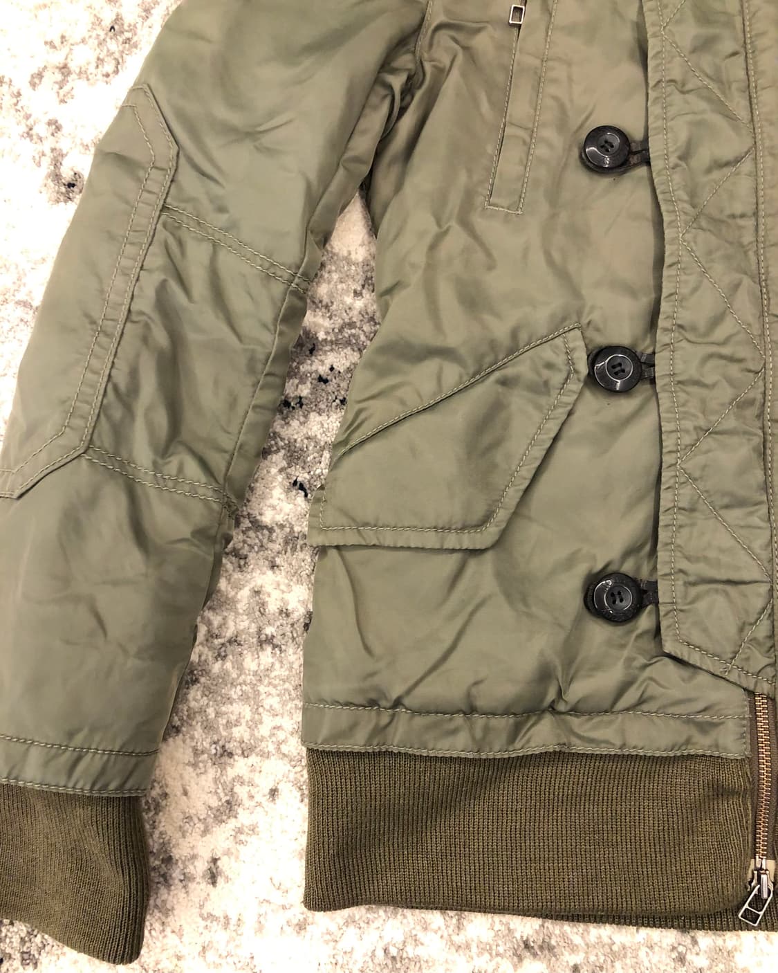 Moussy 카키 퍼 후드 패딩 상품이미지2