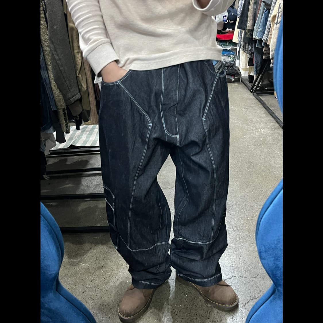 SCHOOL OF HARD KNOCKS 올드스쿨 와이드 데님팬츠 38 상품이미지3