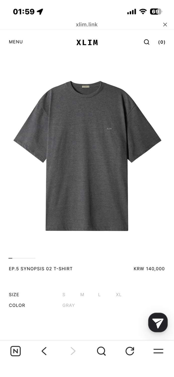 [XL]xlim ep5 02 T-shirts , gray 상품이미지1
