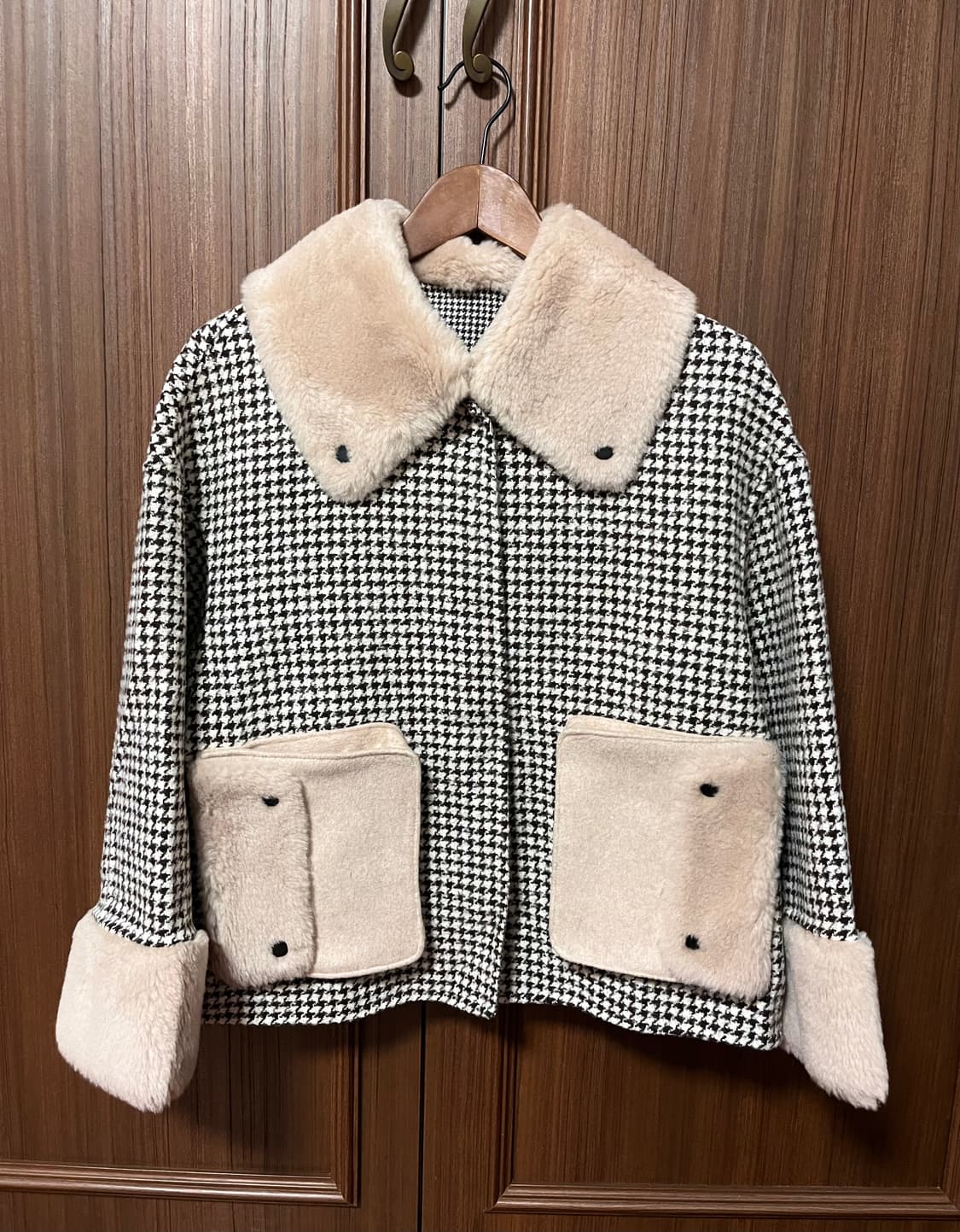 패턴 퍼 포켓 자켓 상품이미지1