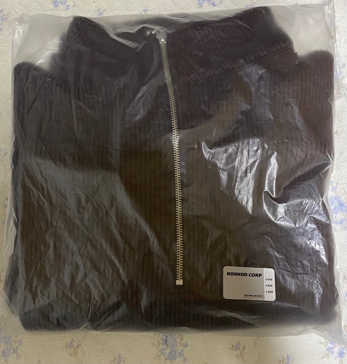 [2] 논노드 하프집업 니트 브라운 상품이미지2