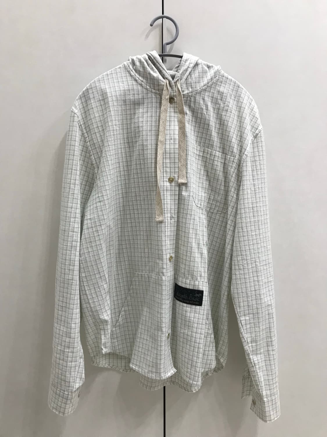 콜로신스 HARU HOODIE SHIRT LIGHT CHECK GREEN 상품이미지6