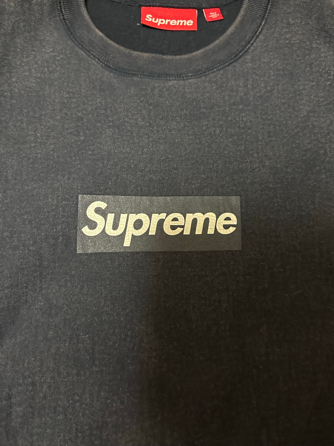 슈프림 박스로고 스웻셔츠 네이비 m 상품이미지4