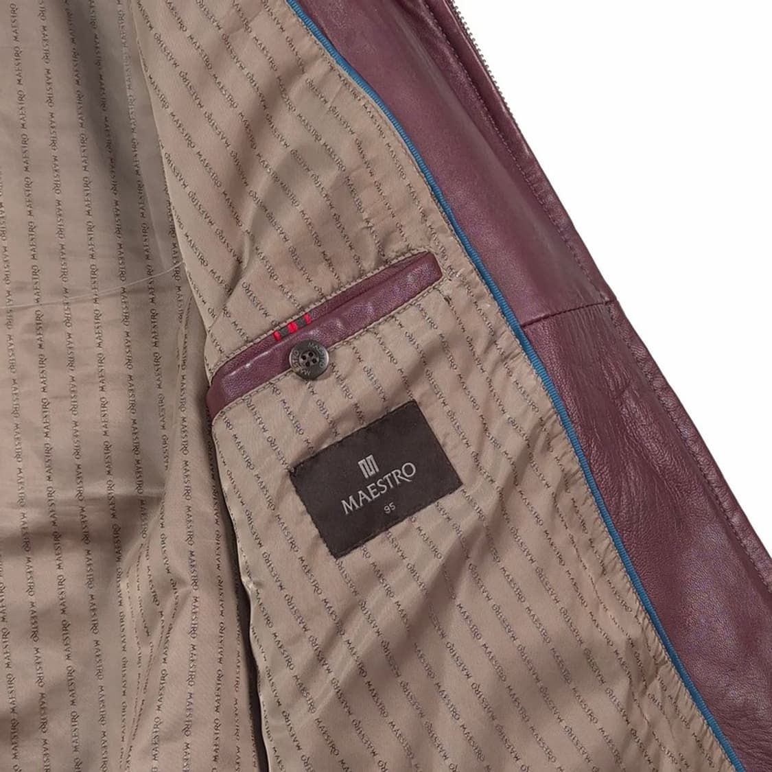 마에스트로 천연 양가죽 스탠드칼라 블루종 자켓 L 상품이미지8