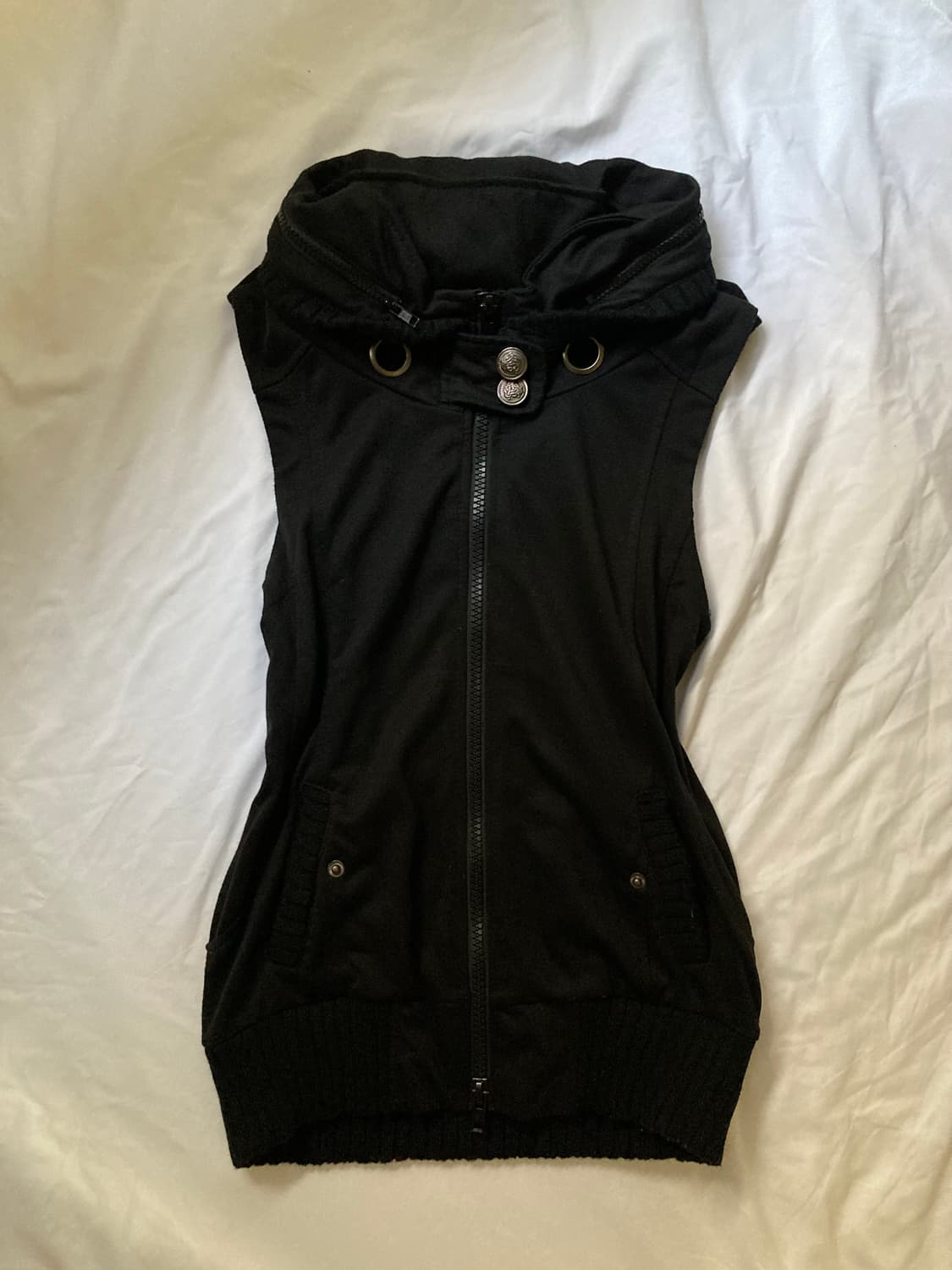 twoway hidden hood vest zipup 상품이미지2