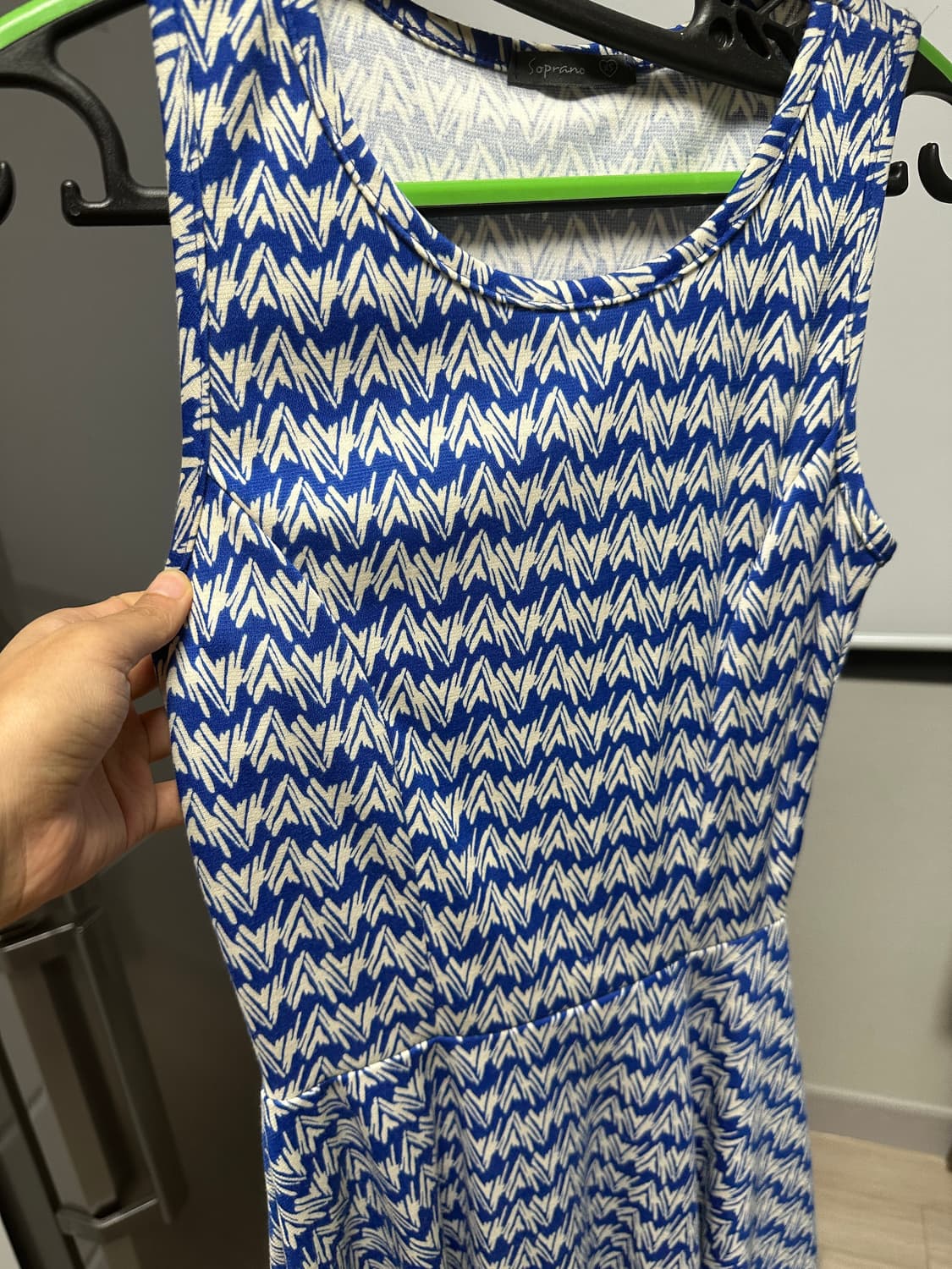 블루 패턴 원피스 44-55 상품이미지2