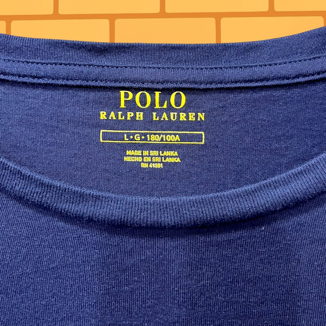 폴로 네이비 롱 슬리브 티 (M) 상품이미지3