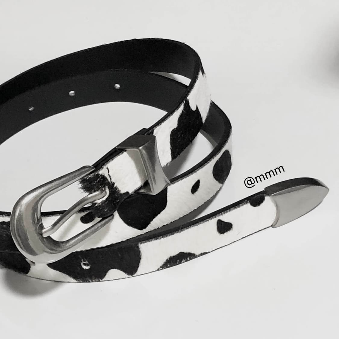 [리얼송치] 카우헤어 송치털 웨스턴 벨트🐂 상품이미지8