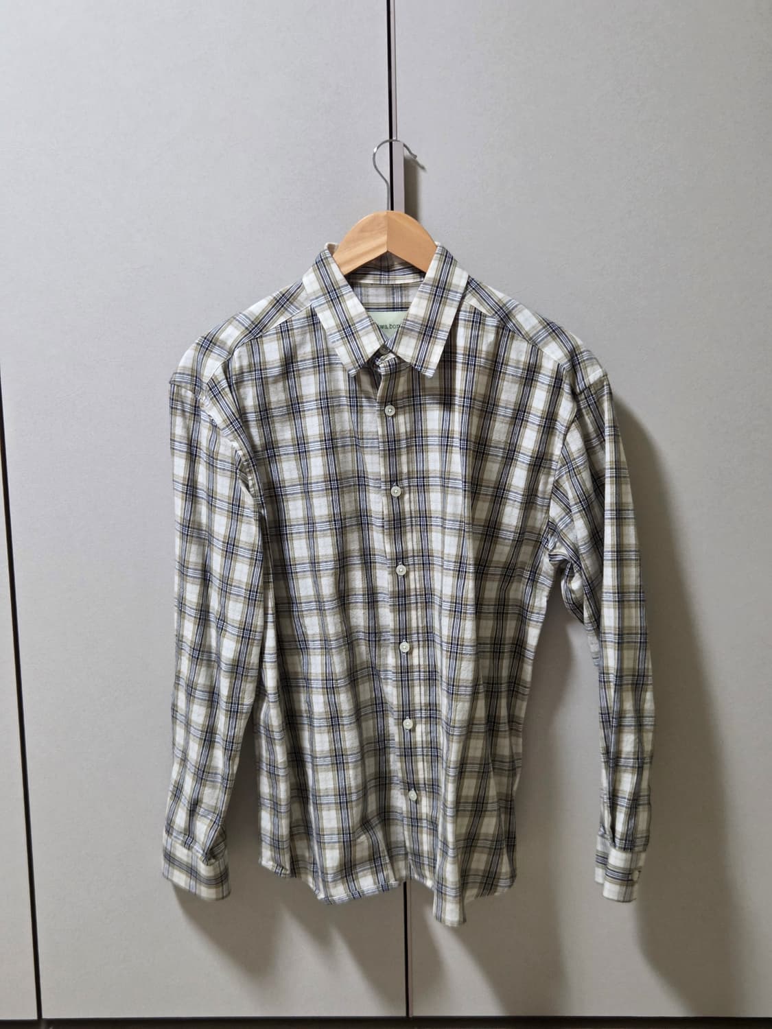 곤니치와 봉쥬르 체크 셔츠 상품이미지1