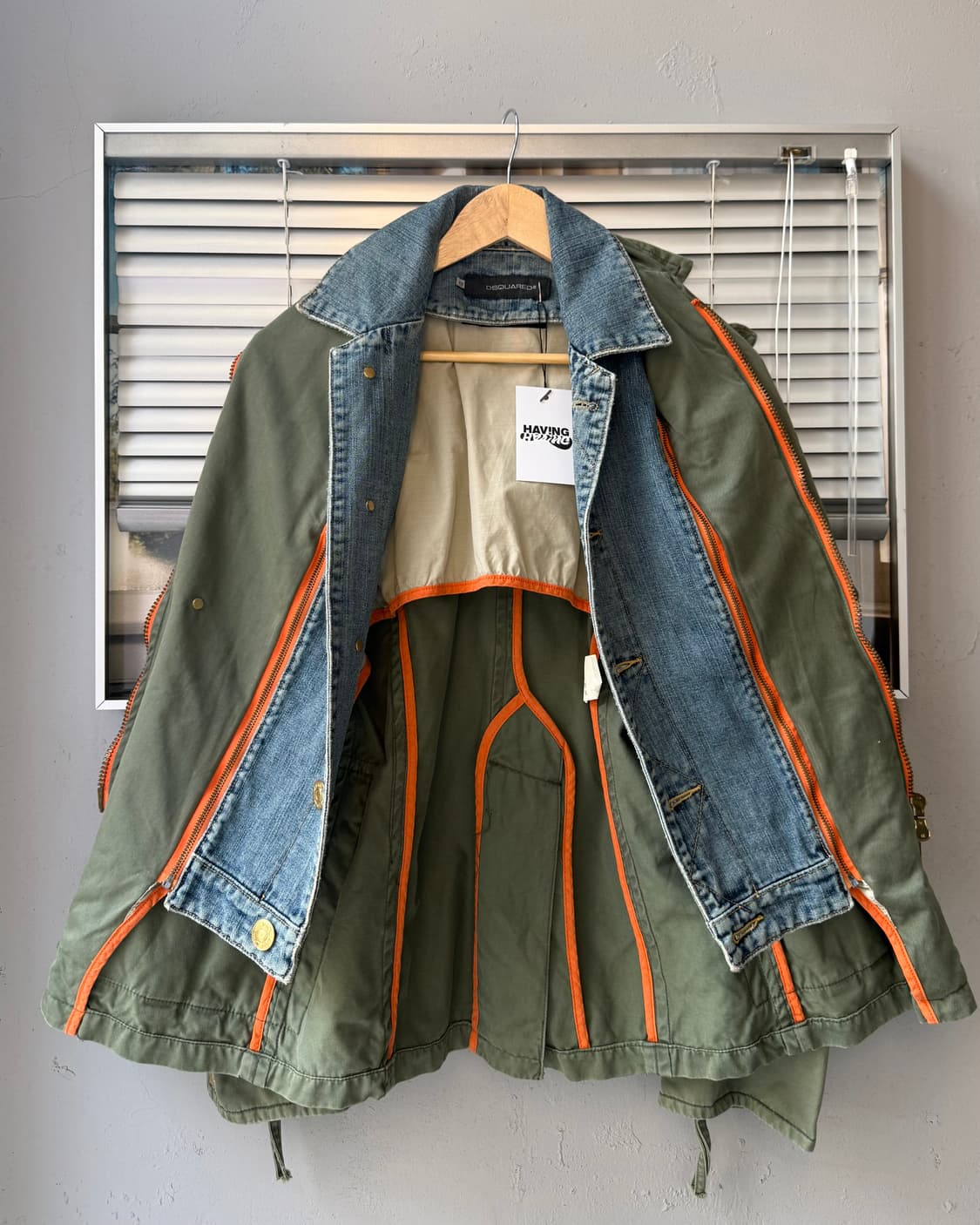 Dsquared2 05SS denim layered military자켓 상품이미지4