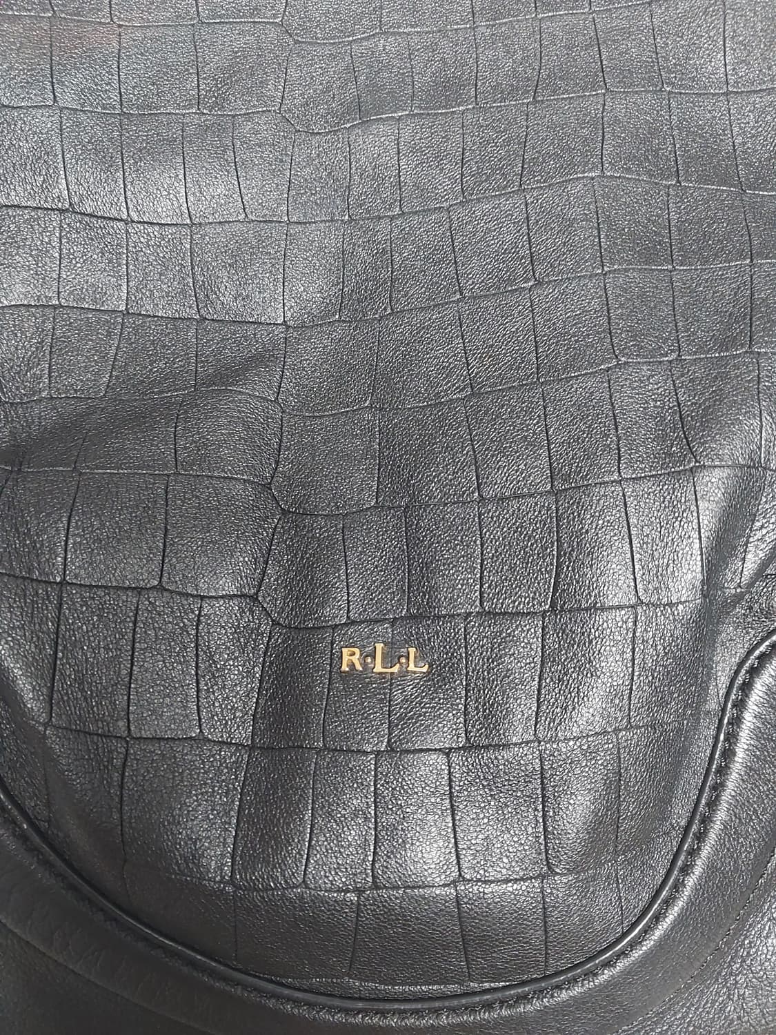 로렌랄프로렌 블랙 레더 숄더백 상품이미지4