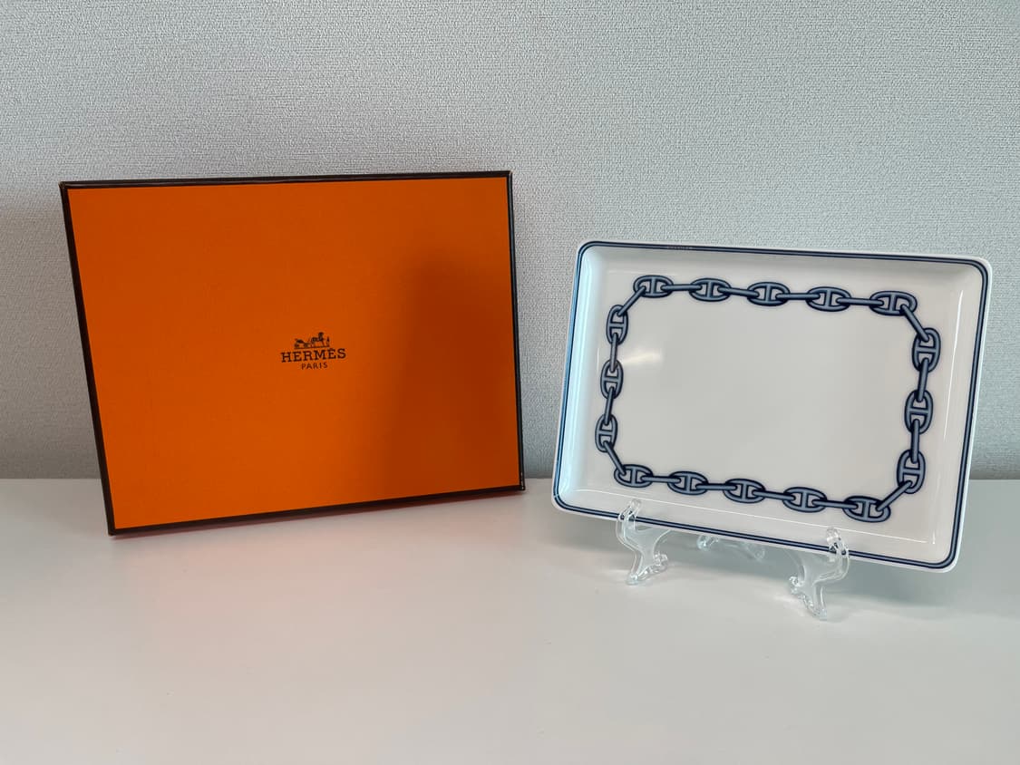 에르메스 샹달 블루 스퀘어 플레이트 1P HERMES 필립 모리스 상품이미지1