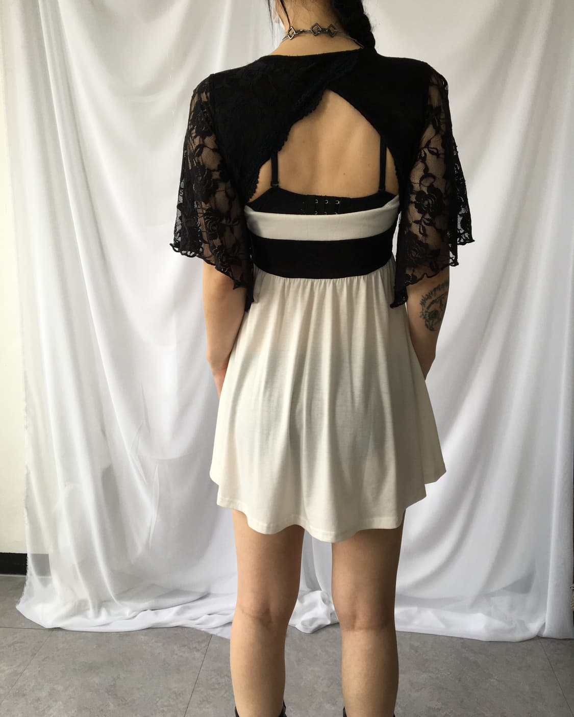 Lace point lace up onepiece 상품이미지7