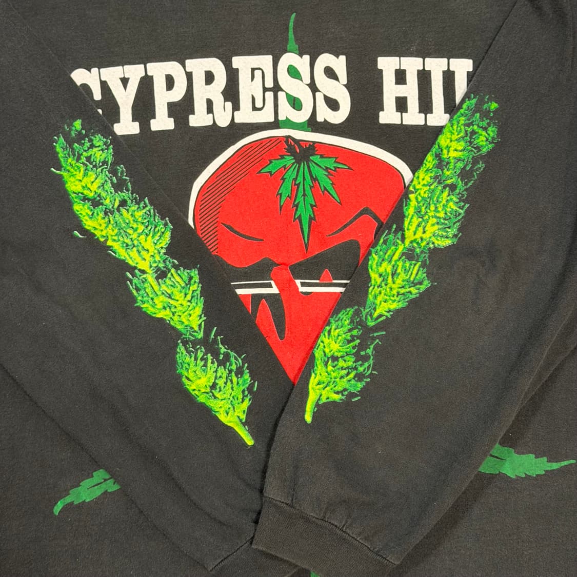 빈티지 90s Cypress Hill 사이프러스힐 마리화나 스컬 롱슬리브 상품이미지4