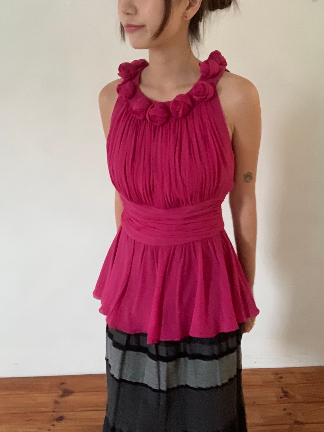 Rose Pleats Sleeveless 상품이미지1