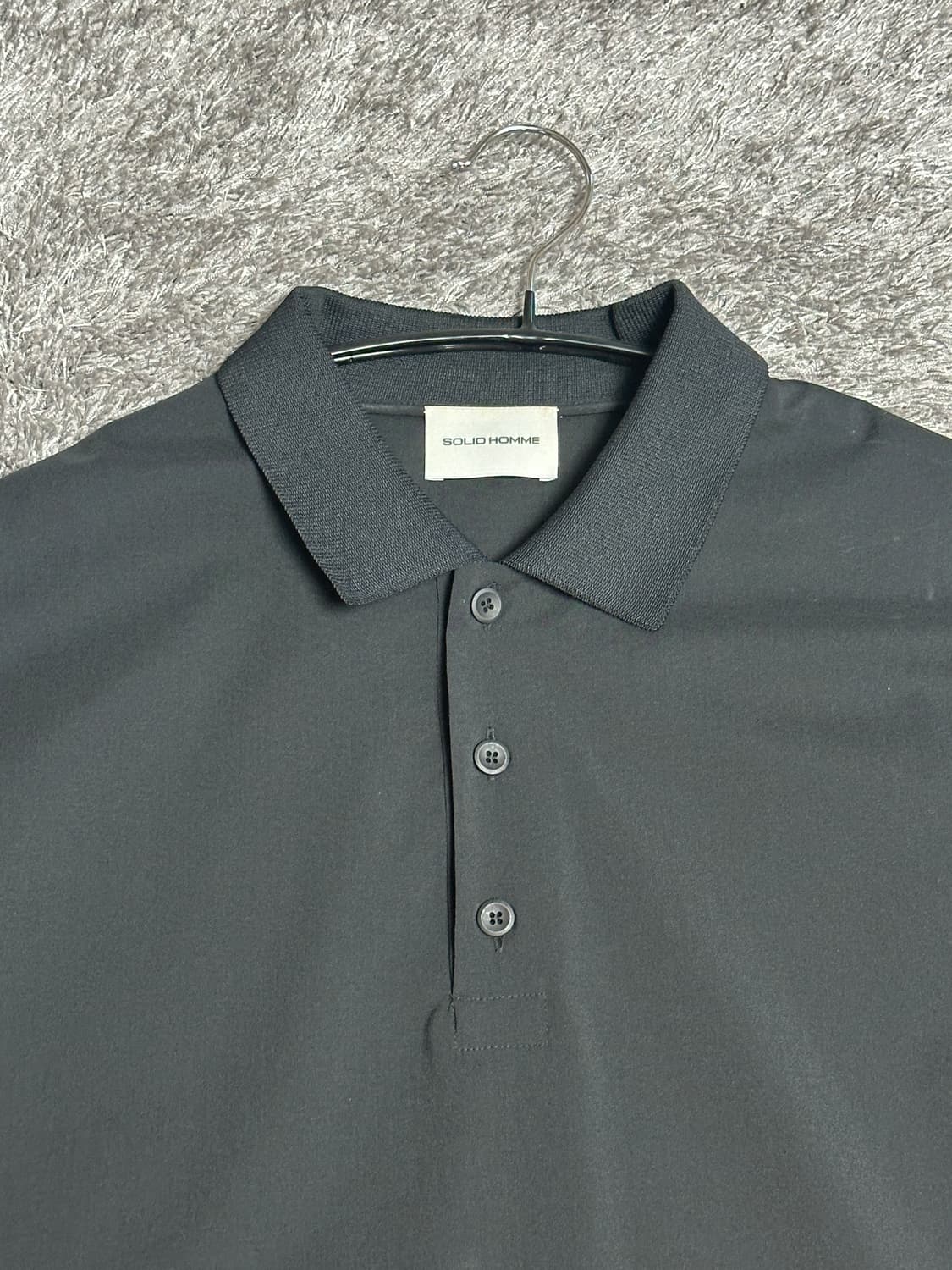 솔리드옴므 카라티 카라반팔티 티셔츠 반팔 블랙 48 사이즈 상품이미지2