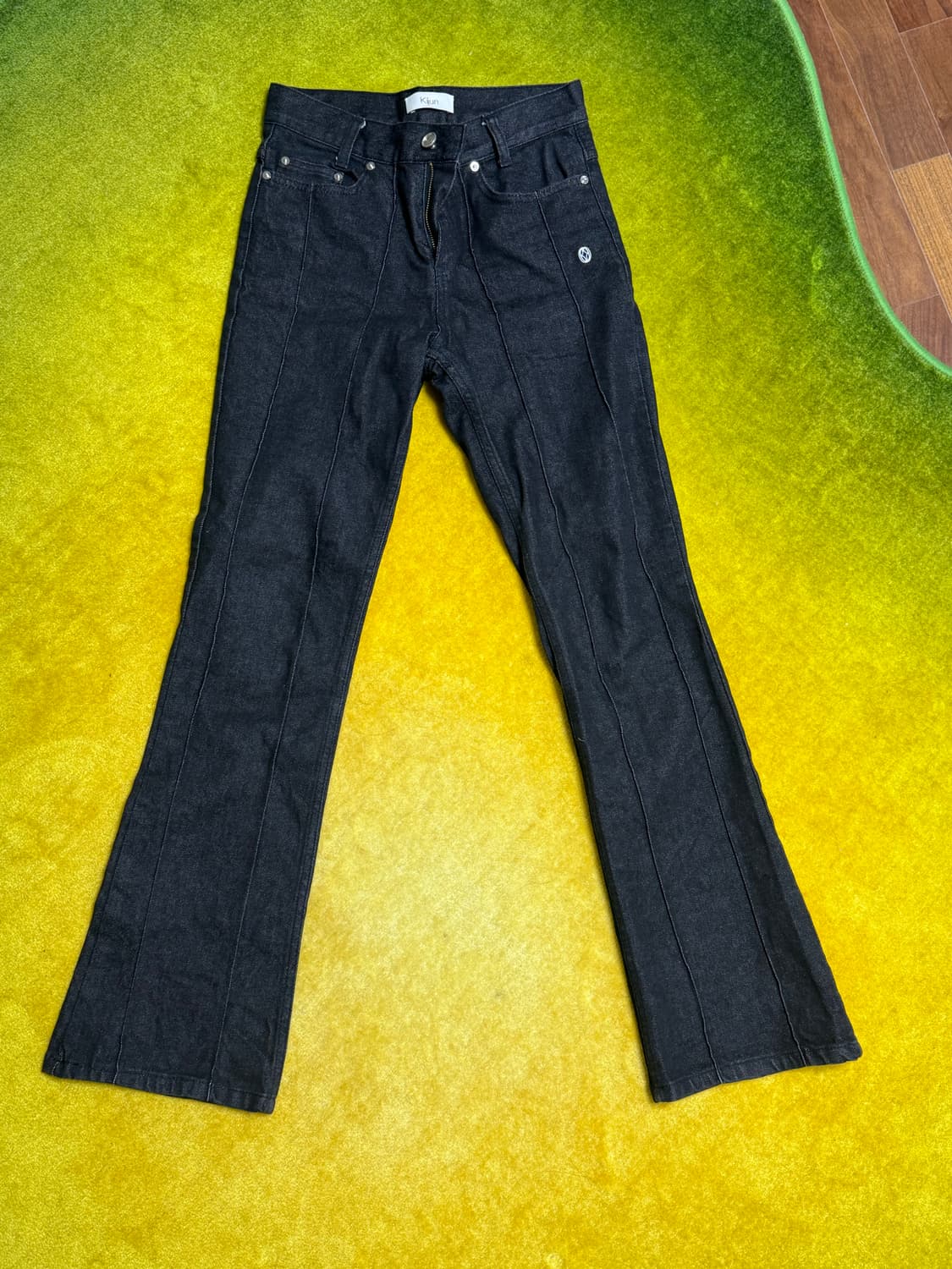 Kijun 8 핀턱 데님 블랙 S 상품이미지4