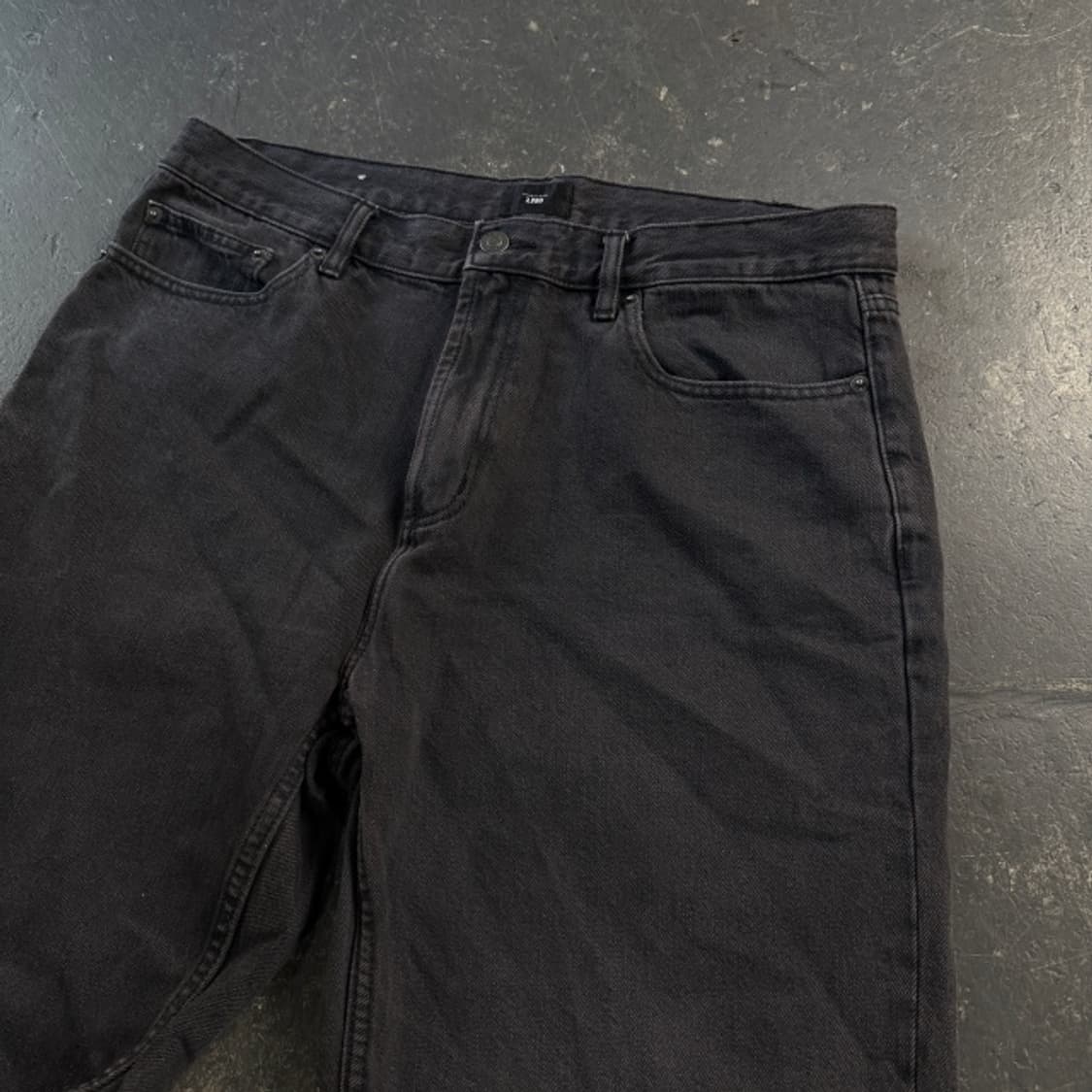 34 오베이 흑청 데님팬츠 상품이미지2
