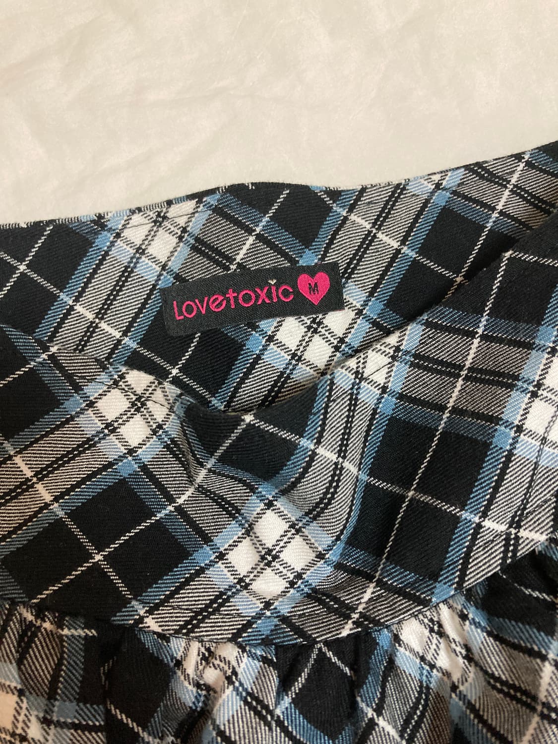 lovetoxic 빈티지 체크 미니스커트 갸루 상품이미지4