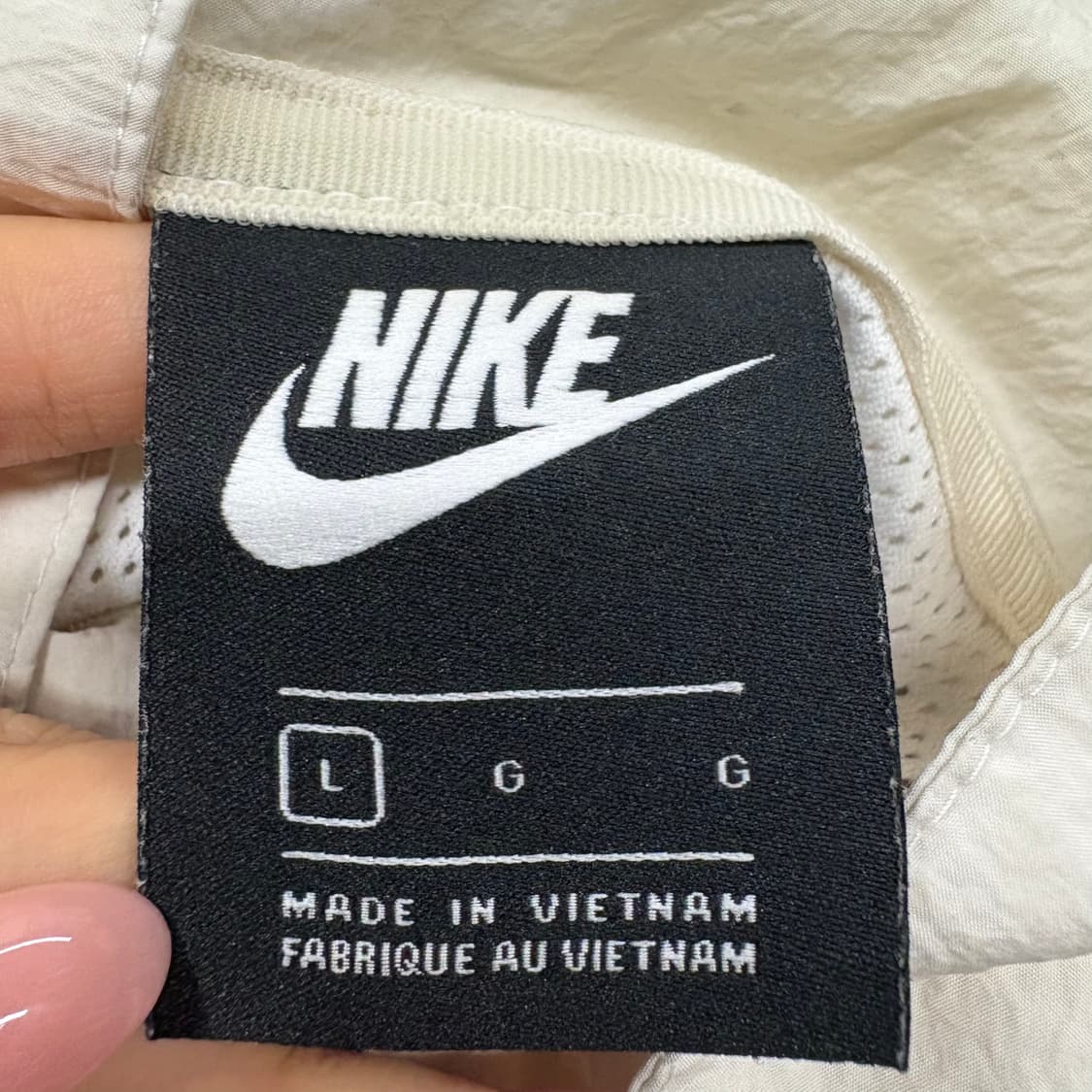 [정품/L,100] 나이키 빅스우시 우븐 바람막이 화이트 b17 상품이미지6