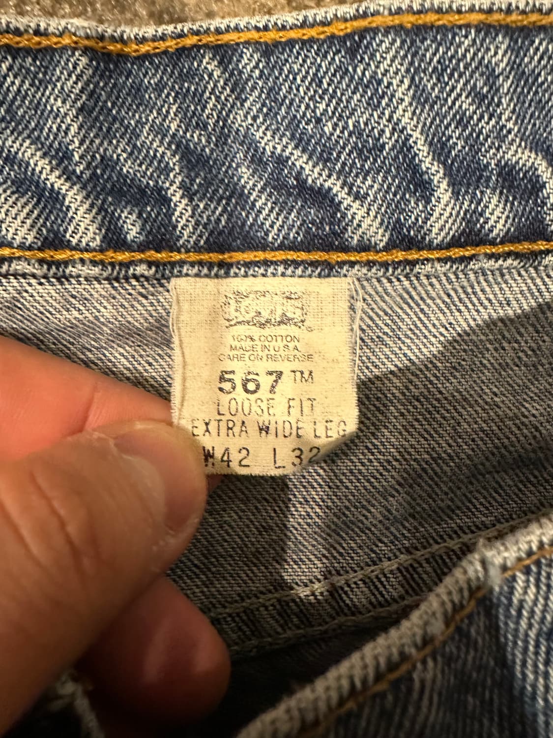 빈티지 90s 리바이스 567 데님팬츠 상품이미지5