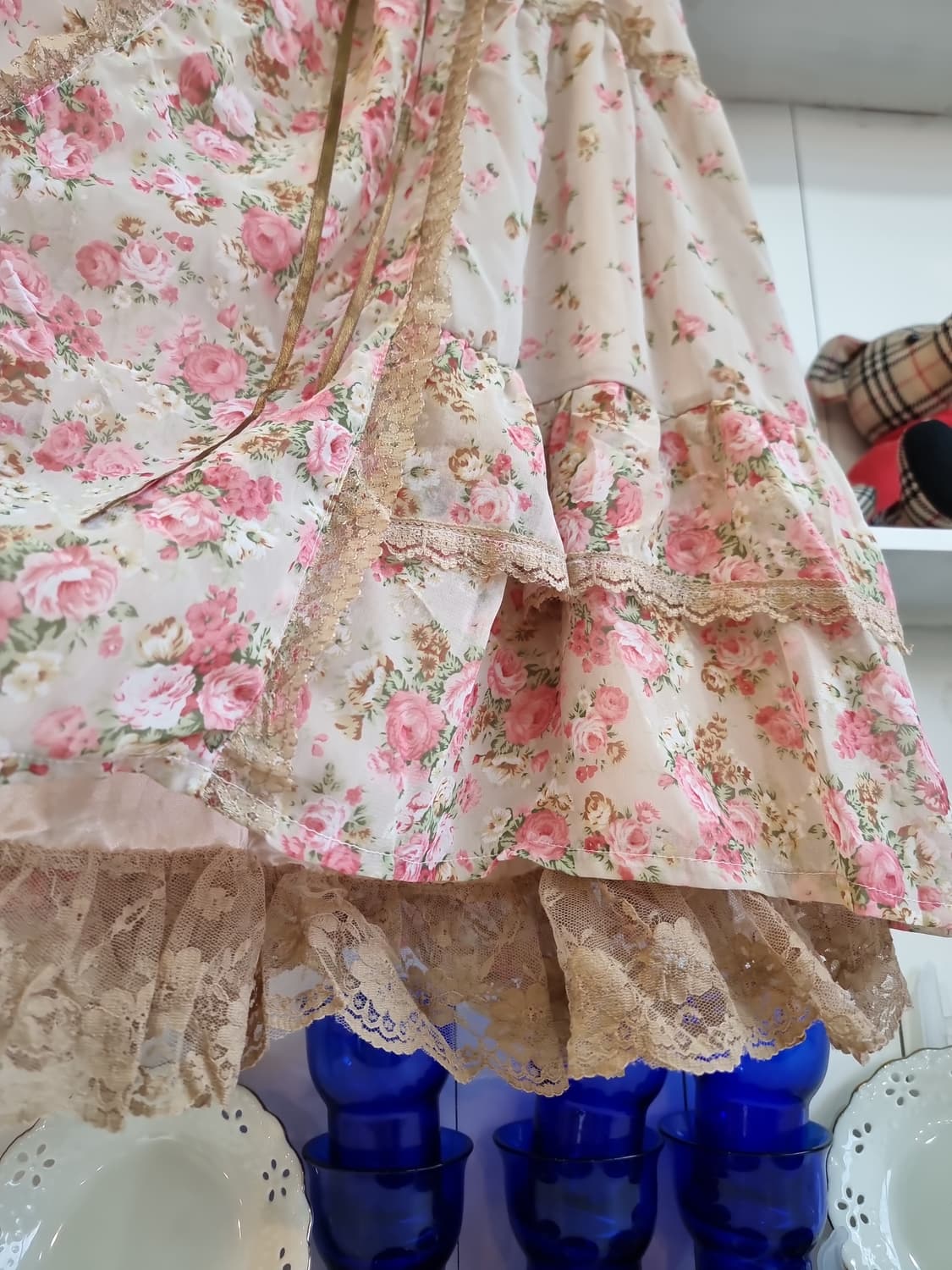 axes femme(액시즈팜)  플라워 레이스업 원피스 상품이미지4