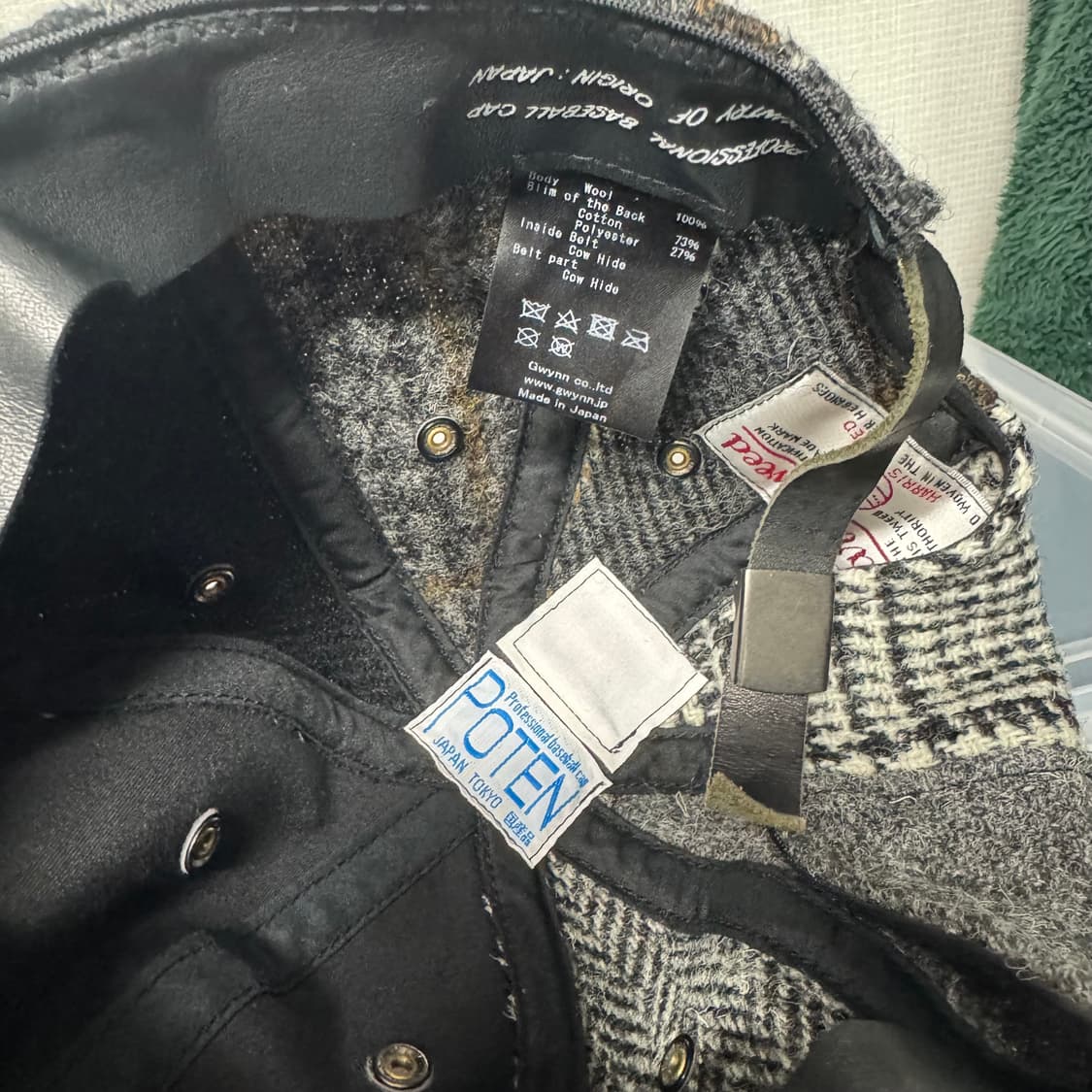 poten x harris tweed 울 볼캡 상품이미지4