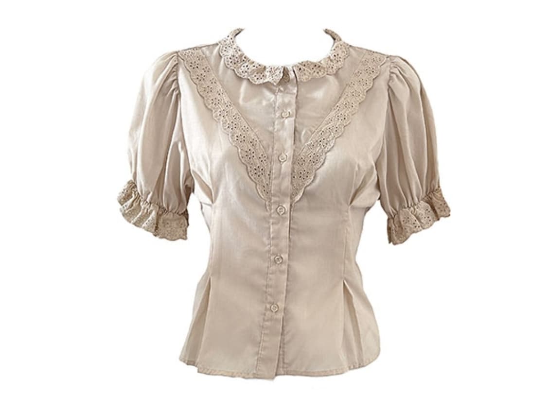 vintage 퍼프 블라우스 허리밴딩 상품이미지4