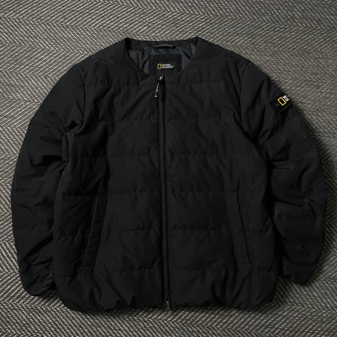 내셔널지오그래픽 로고 와펜 퀼팅 헤론 U넥 경량 다운 점퍼y 4966 상품이미지2