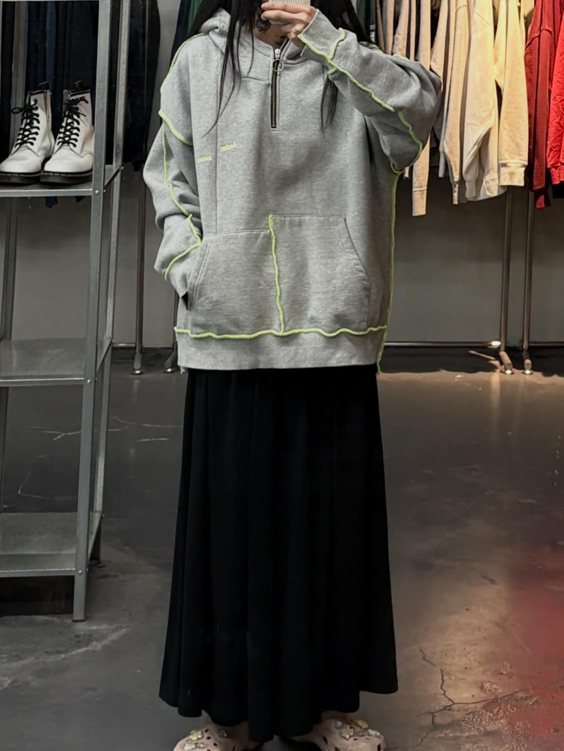 앤더슨벨 어쉬매트리 스티치 후드티 A3793 상품이미지1