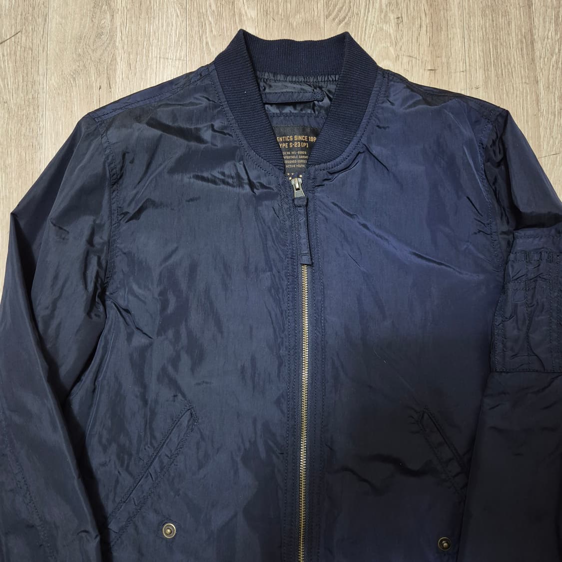 스파오 레지먼트 사이드포켓 MA-1 항공점퍼 블루종 자켓 L(100) 상품이미지2