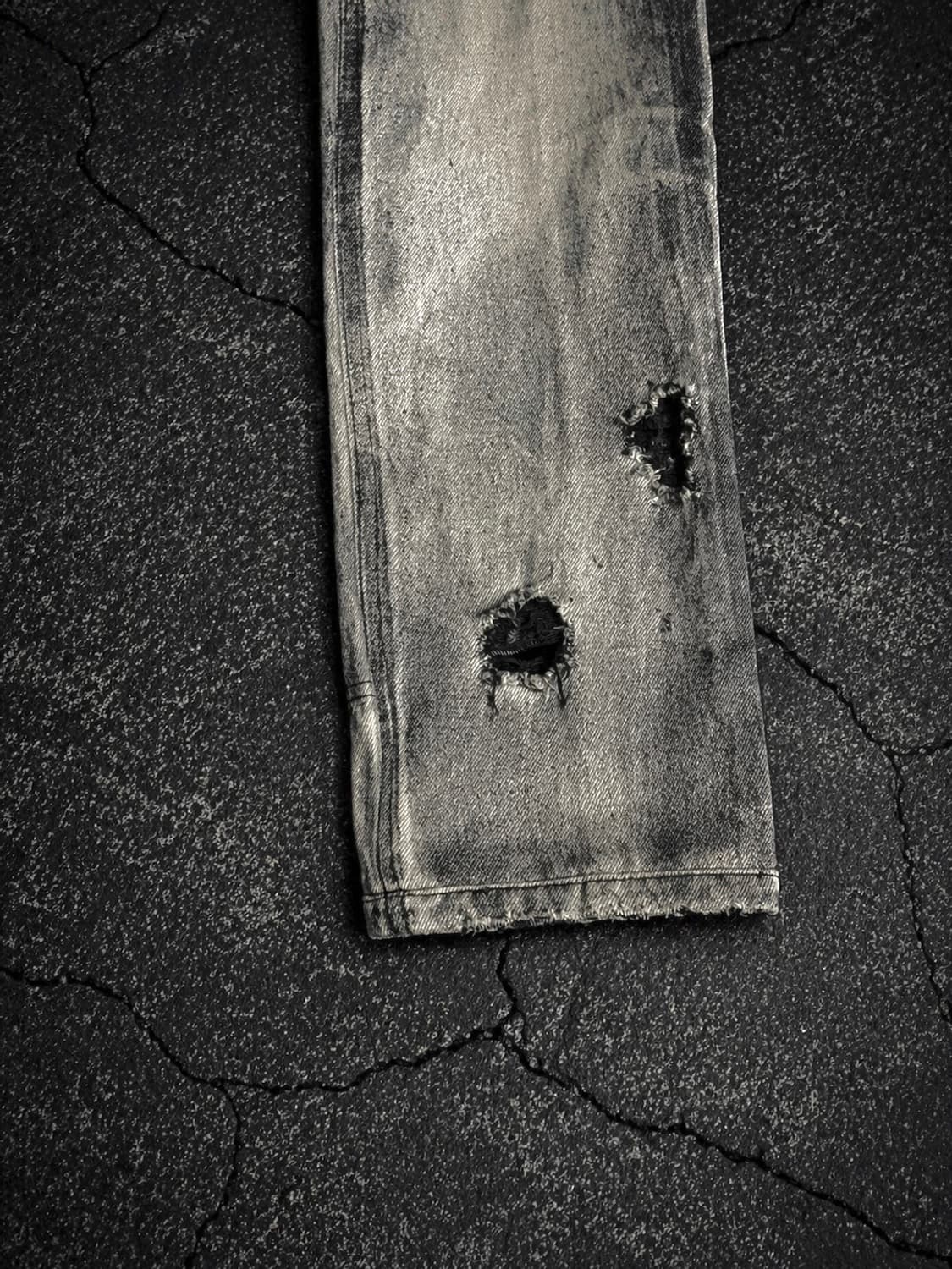 ROEN 데미지 스컬 데님팬츠 상품이미지5