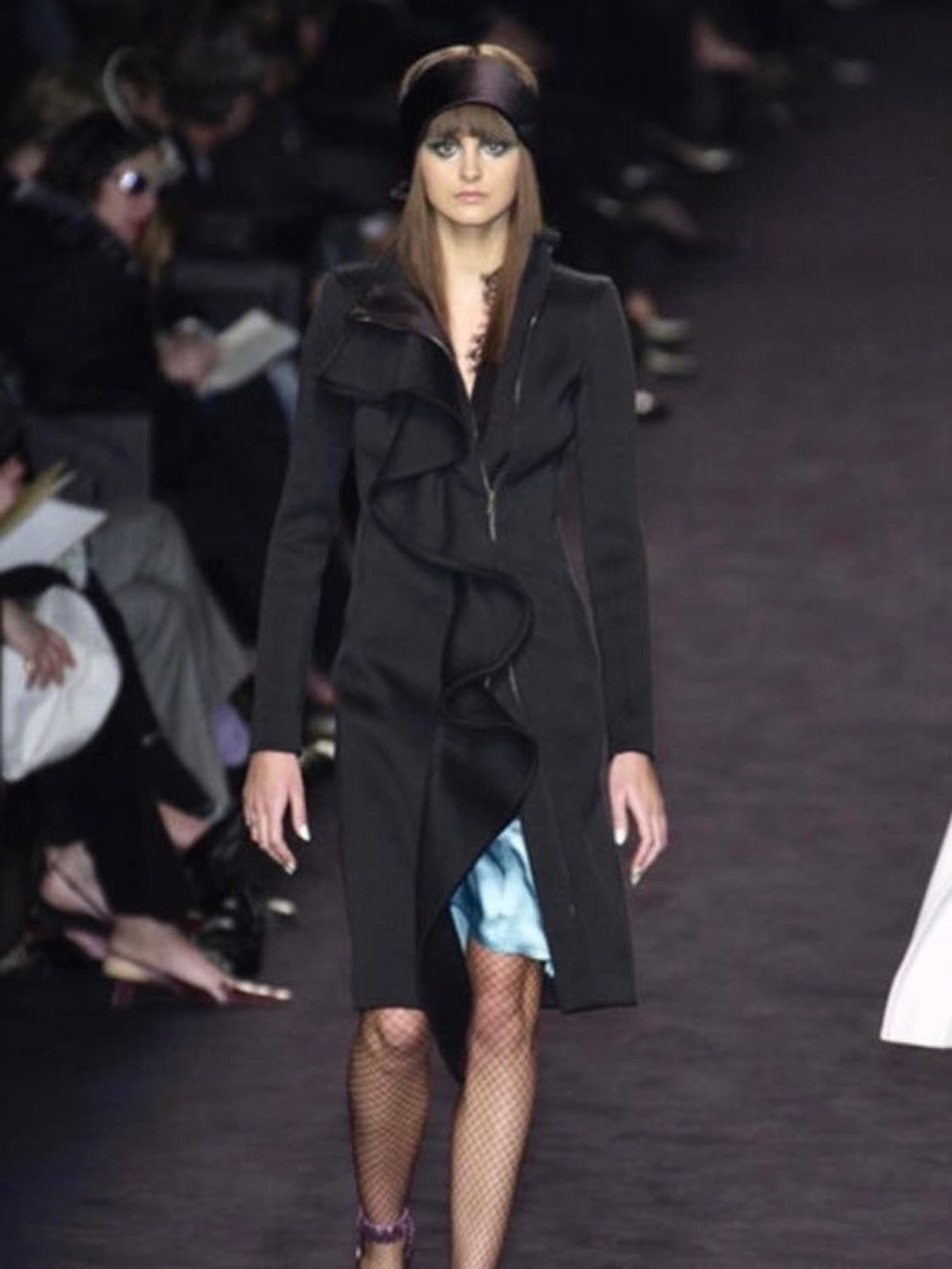 03AW YSL by Tom Ford 런웨이 울 러플 코트 상품이미지1