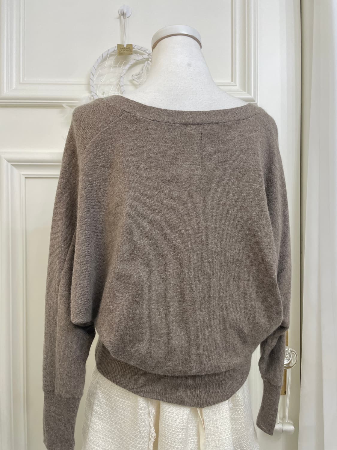 milk brown gold button cardigan&ivory ba 상품이미지4