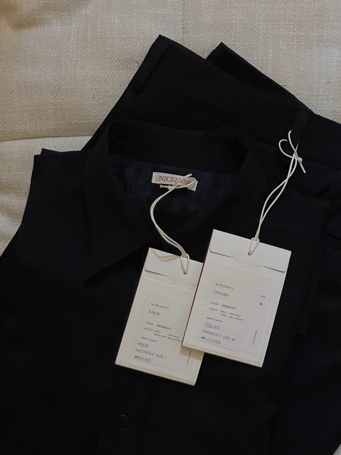 나이스네스 NICENESS 셋업 KNOX L, COLLIER M 상품이미지1