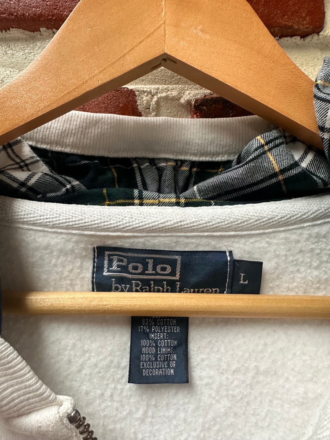 (L)폴로랄프로렌 빅포니 후드집업 화이트 상품이미지3