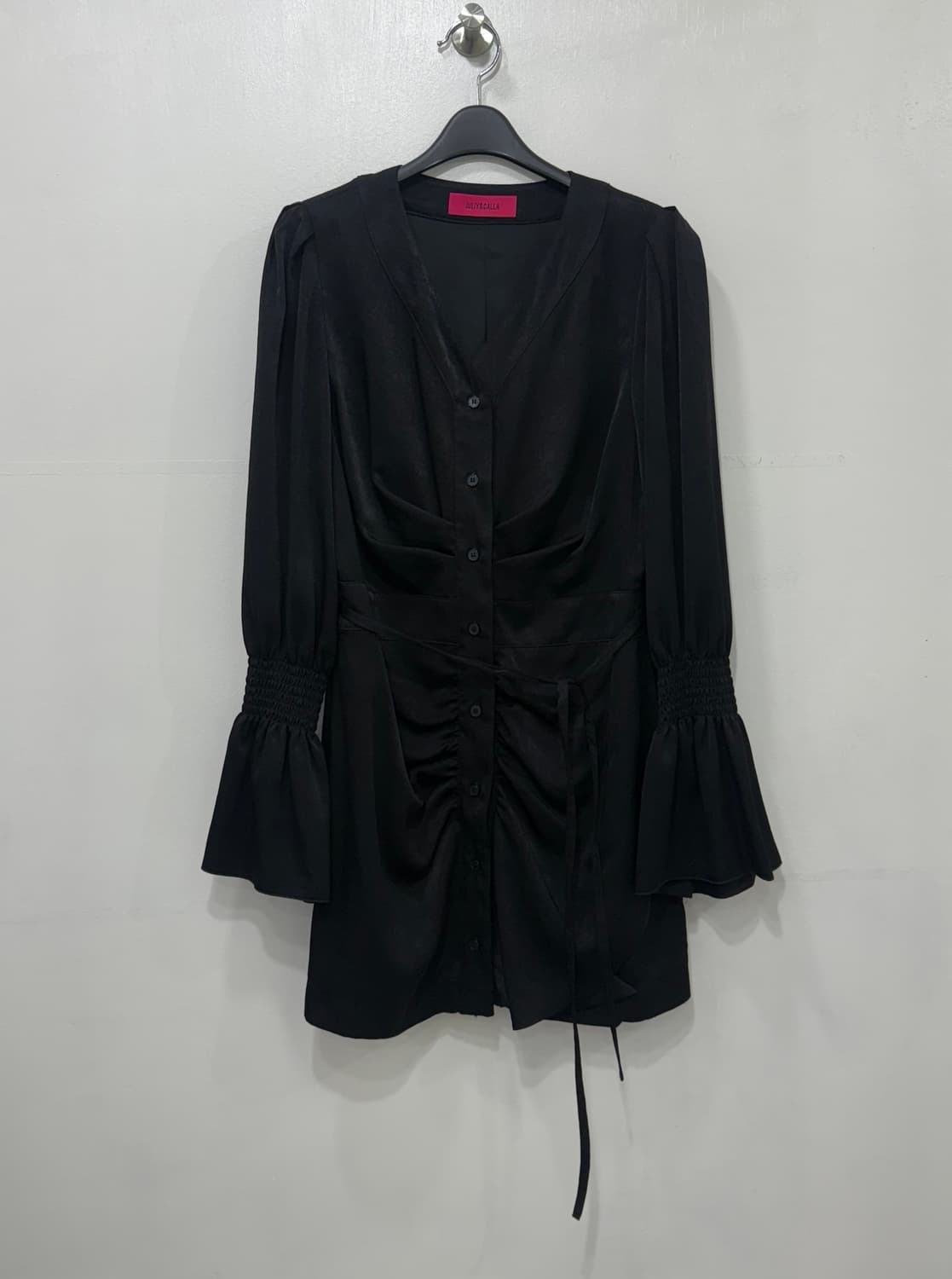 쥴리앤칼라 셔링 블랙 원피스 S 상품이미지2