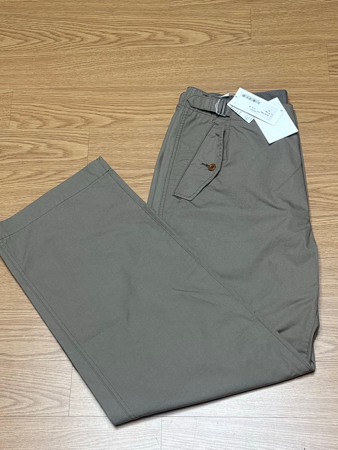 [새상품] 나나미카 사이드 벨트 와이드 팬츠 34사이즈 상품이미지3