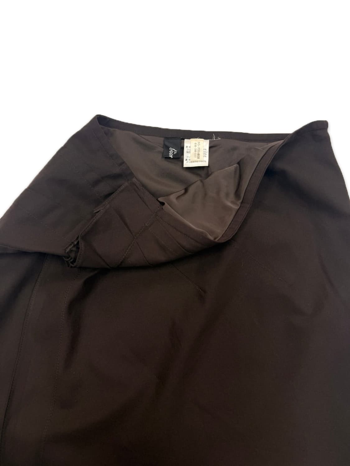 빈티지 다크 브라운 미디 스커트 상품이미지4