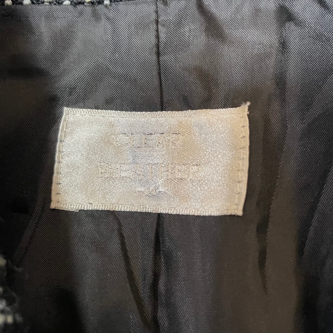 JPN 블랙화이트 아크릴 트위드 자켓 M 상품이미지4