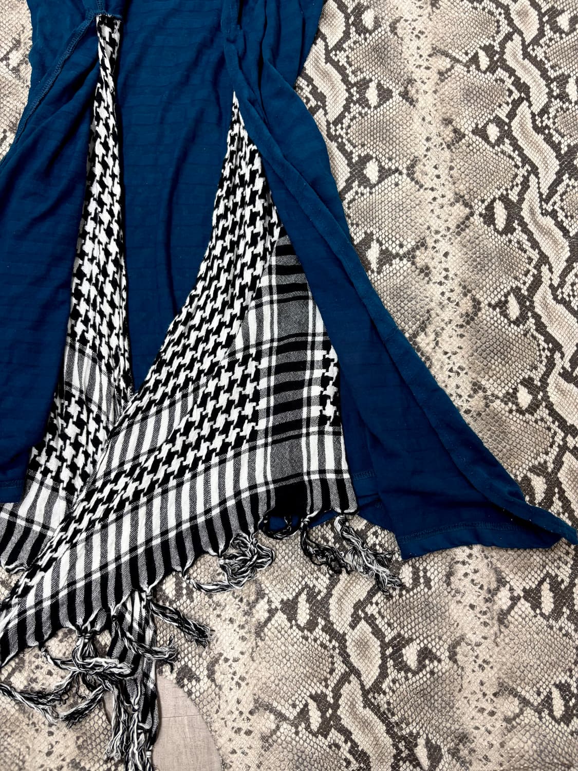 “Vintage” 00’s Style Check Layered Hoode 상품이미지3