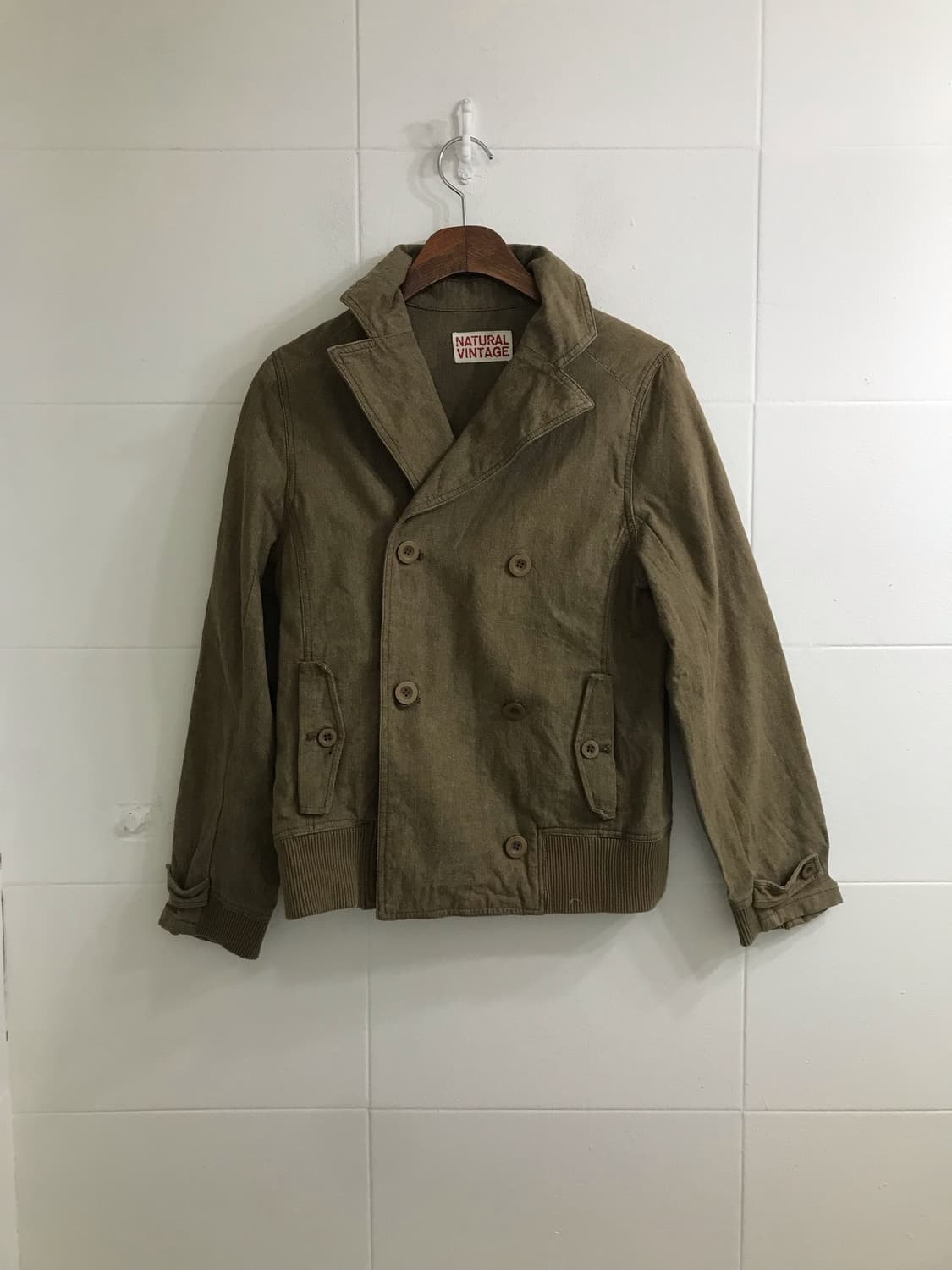 카키 하구미 모리걸 잔꽃 더블버튼자켓 코디세트 상품이미지4